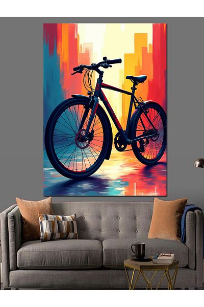 Tablomega Pânză decorativă colorată pentru biciclete și umbră - pictură din lemn MDF