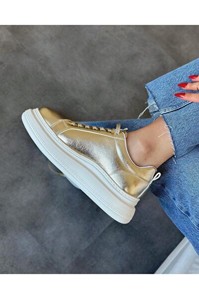 Zuum Cares Günlük Kadın Sneaker - Altın
