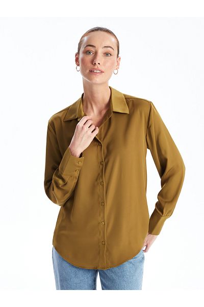 LC Waikiki Plain Long Sleeve Satin Women's Shirt