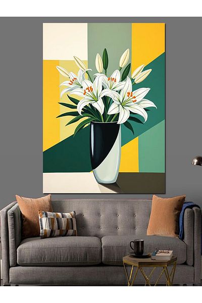 Tablomega Canvi Decorativi Alb Lelucute Rafinate - Tablou din Lemn MDF