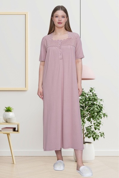 EM&FA TEKSTİL Lace Detailed Nightgown