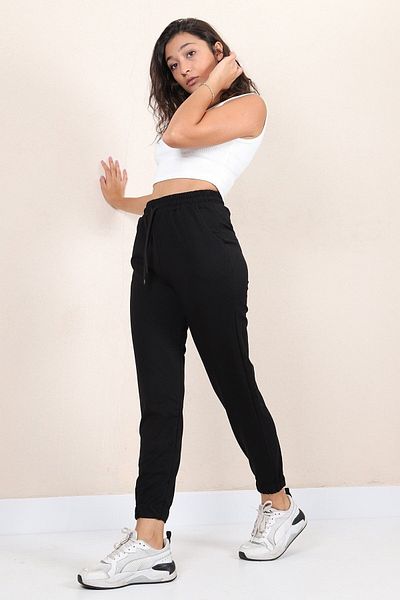 EXSPORT Pantaloni de sport slimfit pentru femei și bărbați, cu talie și picioare elastice