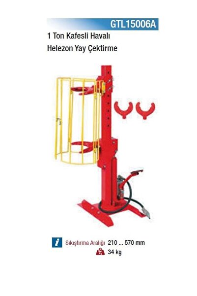 Gar Tool 1 Ton Havalı Helezon Yay Çektirme Kafes Korumalı Gtl15006a