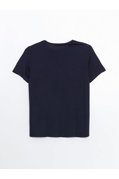 LC Waikiki Damen-T-Shirt mit Rundhalsausschnitt