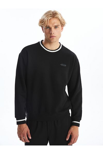 LC Waikiki Crew Neck Printed Men's Thick Sweatshirt