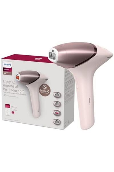 Philips لوميا IPL | إزالة الشعر | سلسلة 9000 | تقنية سينس آي كيو | BRI958/60 | وارتفع الذهب