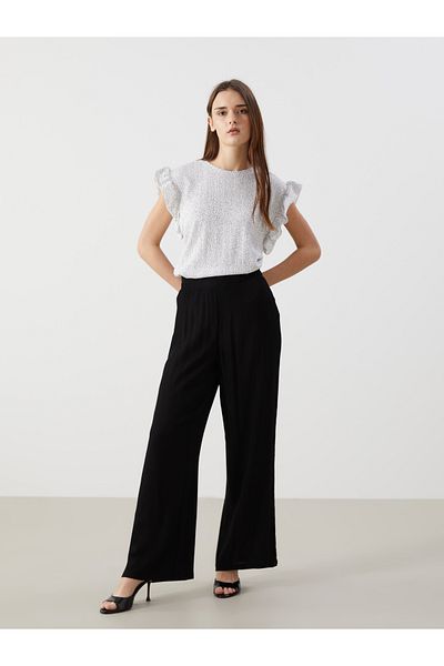 LC Waikiki Damenbluse mit Rundhalsausschnitt und Muster