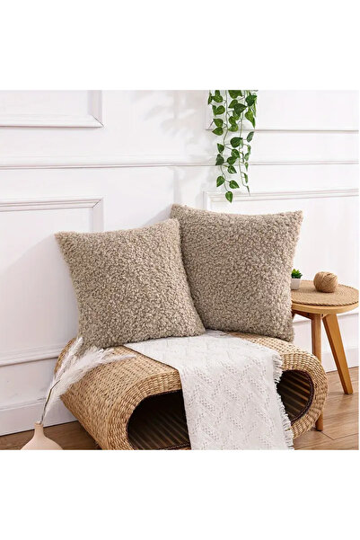 baladı home ev tekstil home collection Teddy Kıvırck Peluş Yastık Kılıf Kırla...