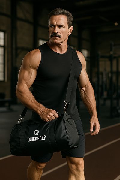 QUİCKPREP Geantă neagră pentru sport și călătorie Quickprep |   Geantă de antrenament impermeabilă cu curea de umăr