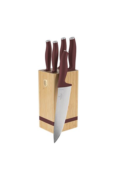 Berlinger Knife set with BAMBOO stand 6 pcs Leonardo Collection