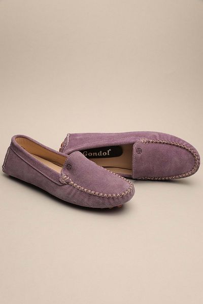 Gondol Loafer clasic de damă din piele naturală liliac 37 ttx.7014