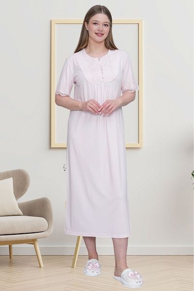 EM&FA TEKSTİL Lace Detailed Nightgown