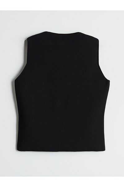 LC Waikiki Damen-Strickweste mit V-Ausschnitt