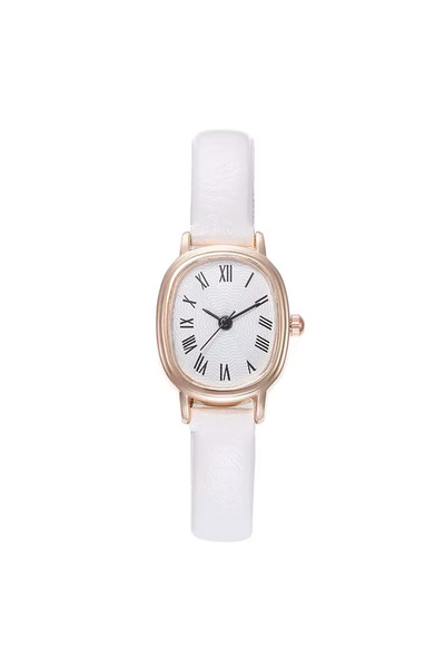 Toz Vintage White Uprise Vintage Retro Oval Women Wrist Watch