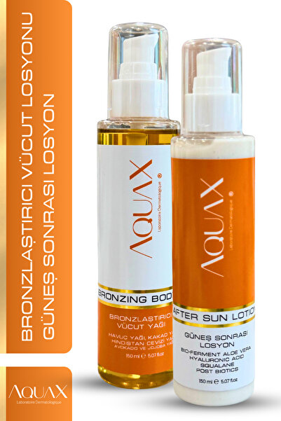 AquaX After Sun ve Bronzlaştırıcı Yağ 2li Set