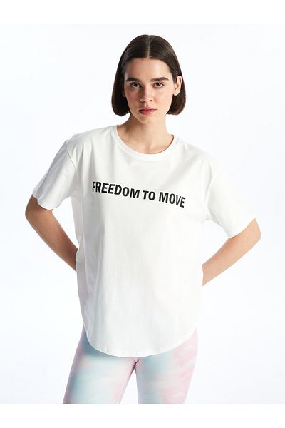 LC Waikiki Crew Neck Printed Short Sleeve Women's Sports T-Shirt