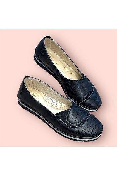 KAFKASLAR AYAKKABI Elastic Stone Detailed Orthopedic Daily Ballet Shoes