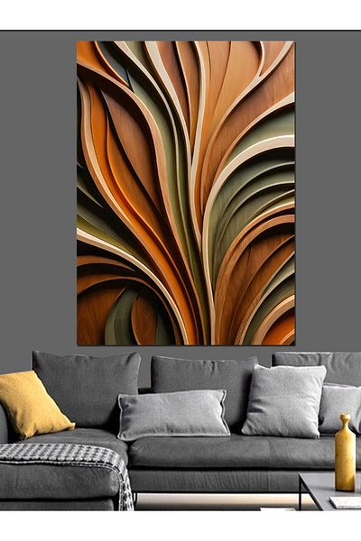 Tablomega Pânză decorativă cu textura spirală din lemn - MDF Lemn