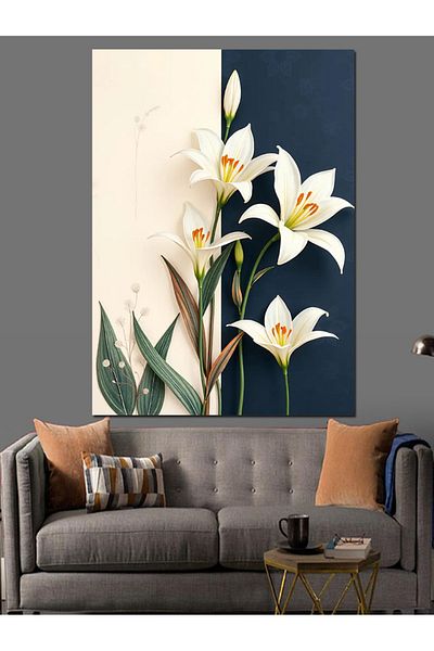 Tablomega Canvi Decorativi Alb Lelucute Rafinate - Tablou din Lemn MDF