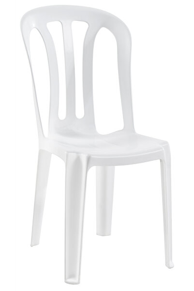 Papatya Buket Sandalye Beyaz - Plastik Bahçe Balkon Sandalyesi