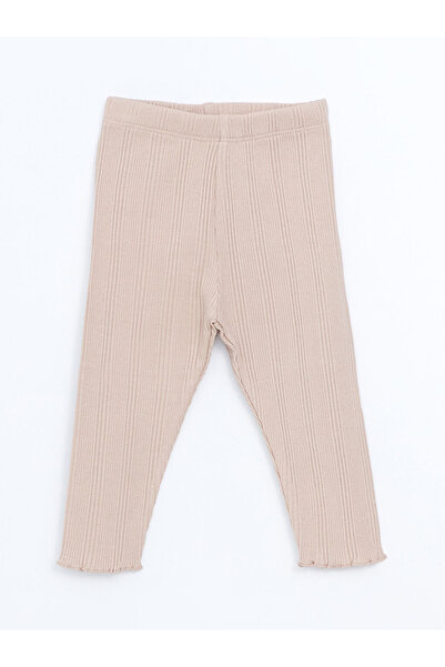 LC Waikiki Ecru Crew Neck Embroidered Baby Girl Blouse and Leggings 2-Piece