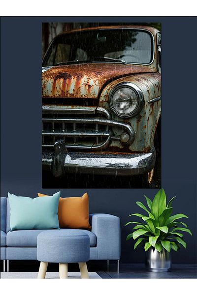 Tablomega Pânză decorativă Rusty Car Art - Lemn MDF
