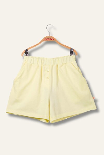 Zeyland Girl's Combed Short Shorts - Yellow