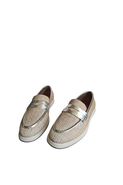aayak&kabımofficial "Genuine Leather Straw Patterned Comfortable Women's Loafer Shoes – Elegance and Comfort Combined"