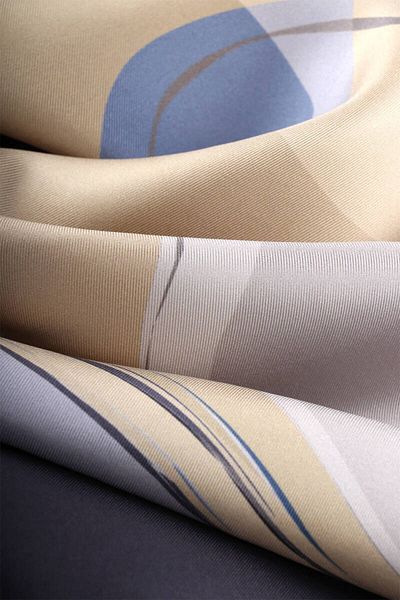 Bursa İpek Eșarfă din mătase twill cu model de orhidee marină