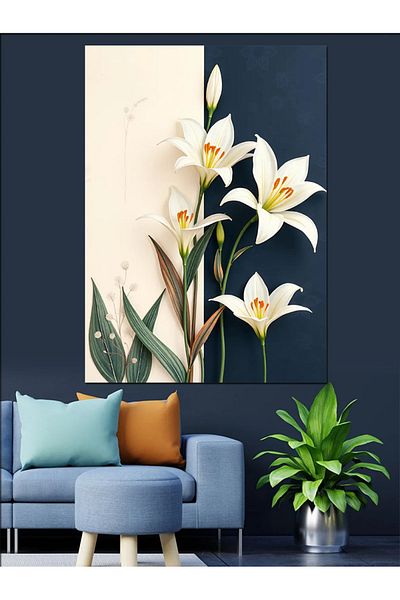 Tablomega Canvi Decorativi Alb Lelucute Rafinate - Tablou din Lemn MDF