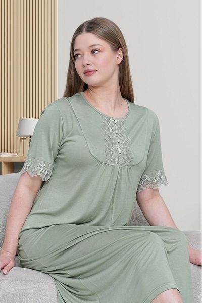 EM&FA TEKSTİL Lace Detailed Nightgown