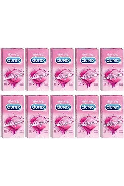 Durex Bubblegum Sensually flavoured Condoms (Set of 10, 100S)