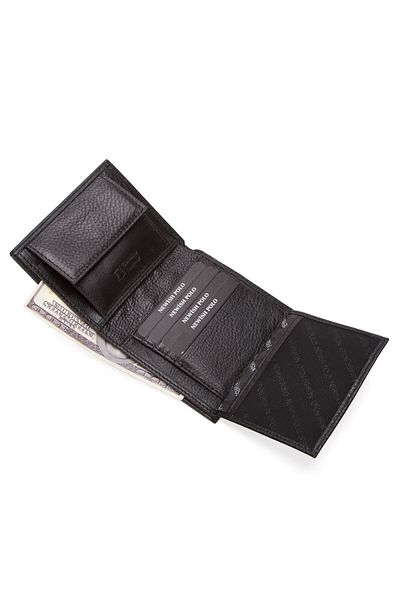 Newish Polo Men's Genuine Leather Card Holder and Wallet - Black