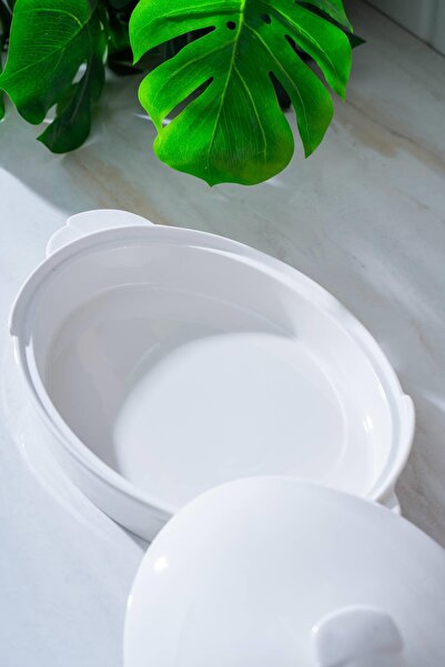 ACAR طبق تقديم بيور كارمن بيضاوي بغطاء - 33 سم