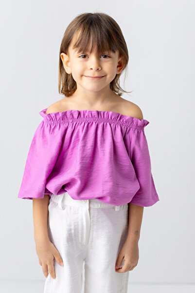 Zeyland Kız Çocuk Dokuma Viskon Düz Bluz Beden: 13-14 YAS