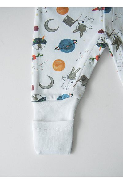 kitikate Organic Galaxy Jumpsuit - White