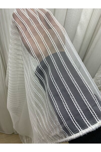 Store Taçhome Silver Glitter Chain Tulle Curtain