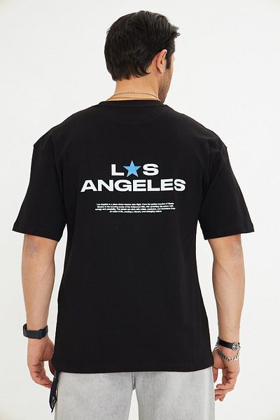 The Champ Clothing Ανδρικό μπλουζάκι Los Angeles Print 100% Cotton Oversize