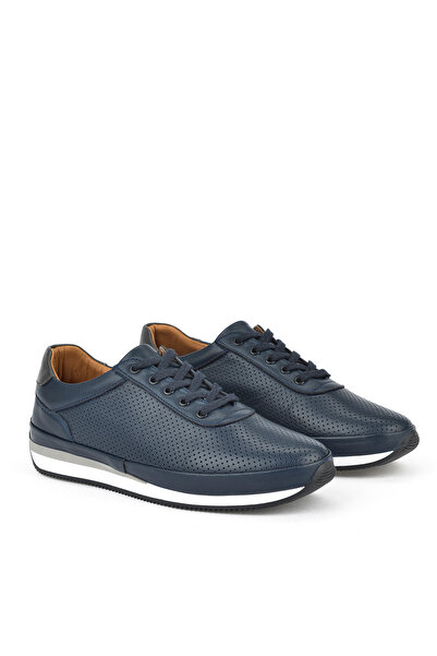 Ziya Чоловічі кросівки з натуральної шкіри темно-синього кольору - 1511002Z063