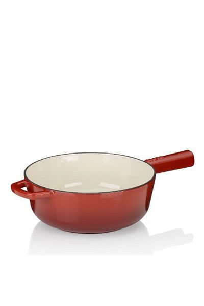 KELA Keck Lang Cast iron cheese fondue tray CALIDO 1.8 l red