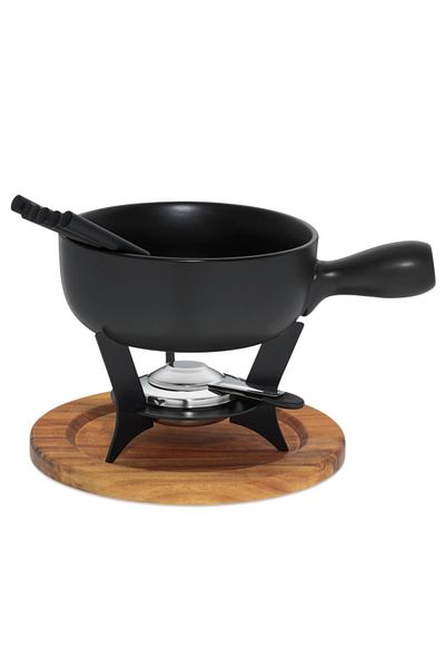 KELA Keck Lang Cheese fondue COUNTRY stainless steel / ceramic o22 cm