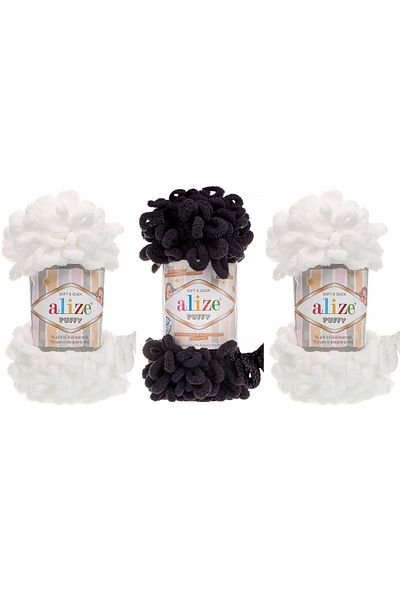 Alize Σετ ανεμιστήρα με νήματα πλεξίματος Puffy 100 gr 3 τεμάχια Χρώμα 903b