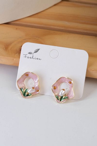 Jack Ferrero Mineli Steel Color Throwaway Earrings