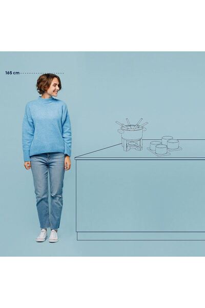 KELA Keck Lang Gunten fondue set stainless steel black 19.0cm 20.0cm 1.6l