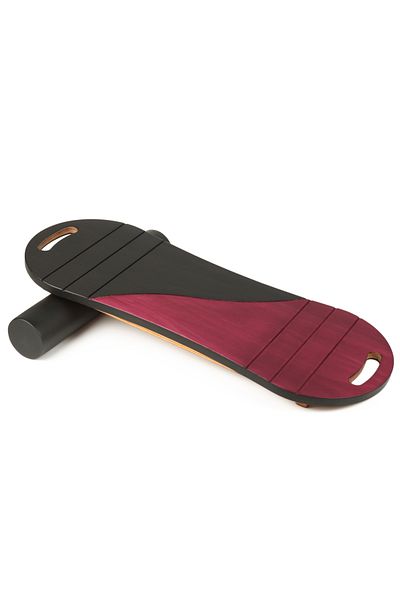 Wood Stone Art Black/Red Balance Board – Surf Training Board – Skateboard Training Board – Balance Board – Roller