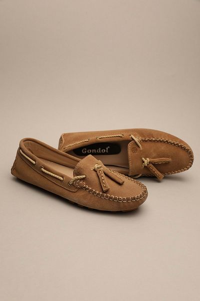 Gondol Women's Genuin Deeri Classic Loafer Mink Suet 37 Ttx.70115
