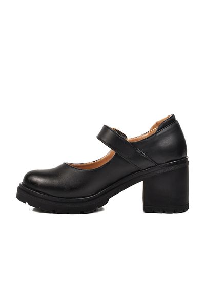 AYAKMOD Black Heeled Women's Casual Shoes 572403   Z