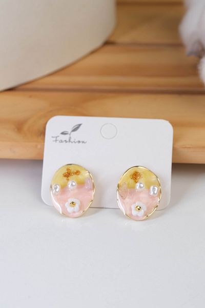 Jack Ferrero Mineli Steel Color Throwaway Earrings