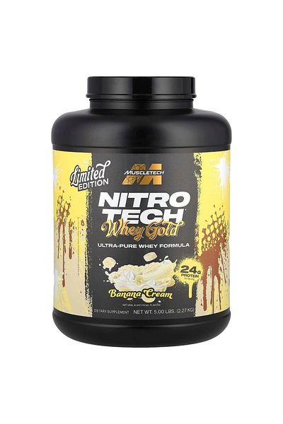 MUSCLETECH نيترو تك واي جولد، كريمة الموز، 5 رطل