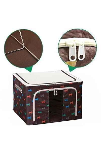 Flippy Foldable Storage Box, Flippy, 24 L, Oxford Canvas, 40x30x20 cm, Front Window, Dual Zipper Access, Me